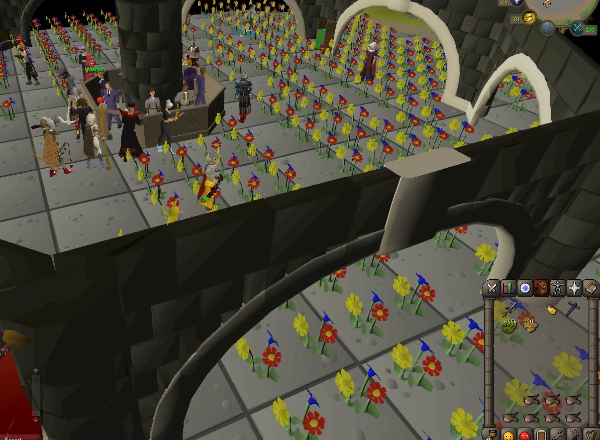 Au OSRS clan ge flower mass event