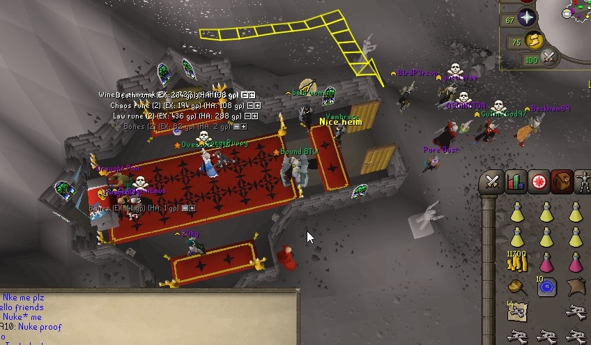 Au OSRS clan wilderness altar event