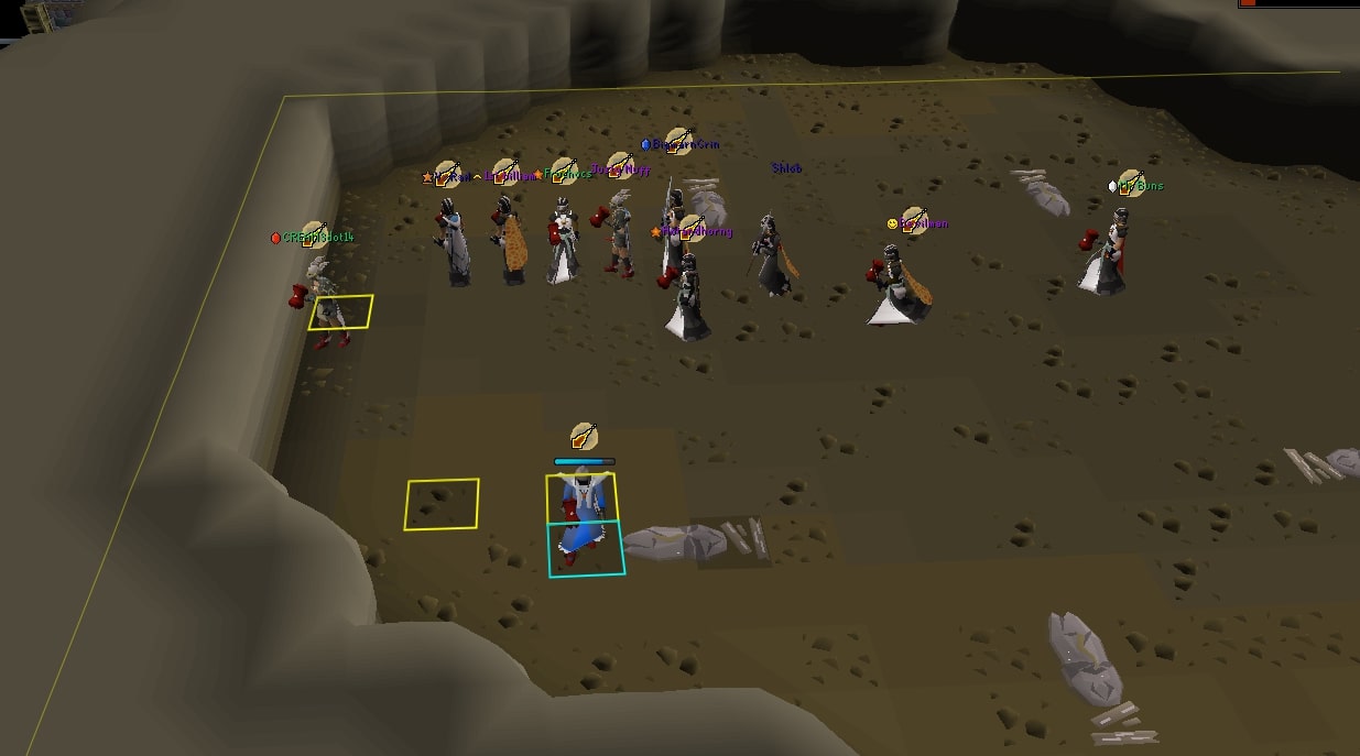 Au OSRS clan mitten men corp mass event