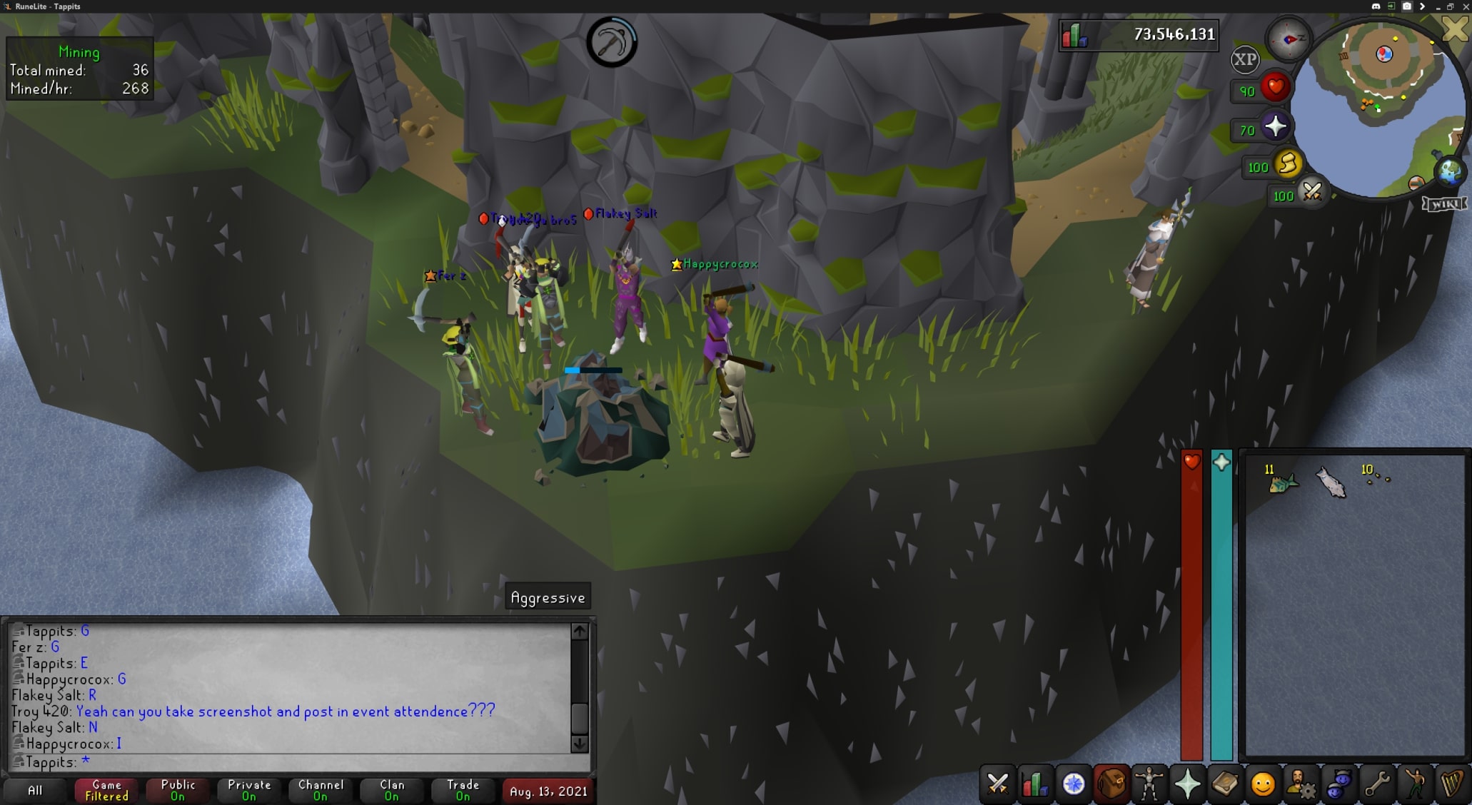 Au OSRS clan star mining bonanza event