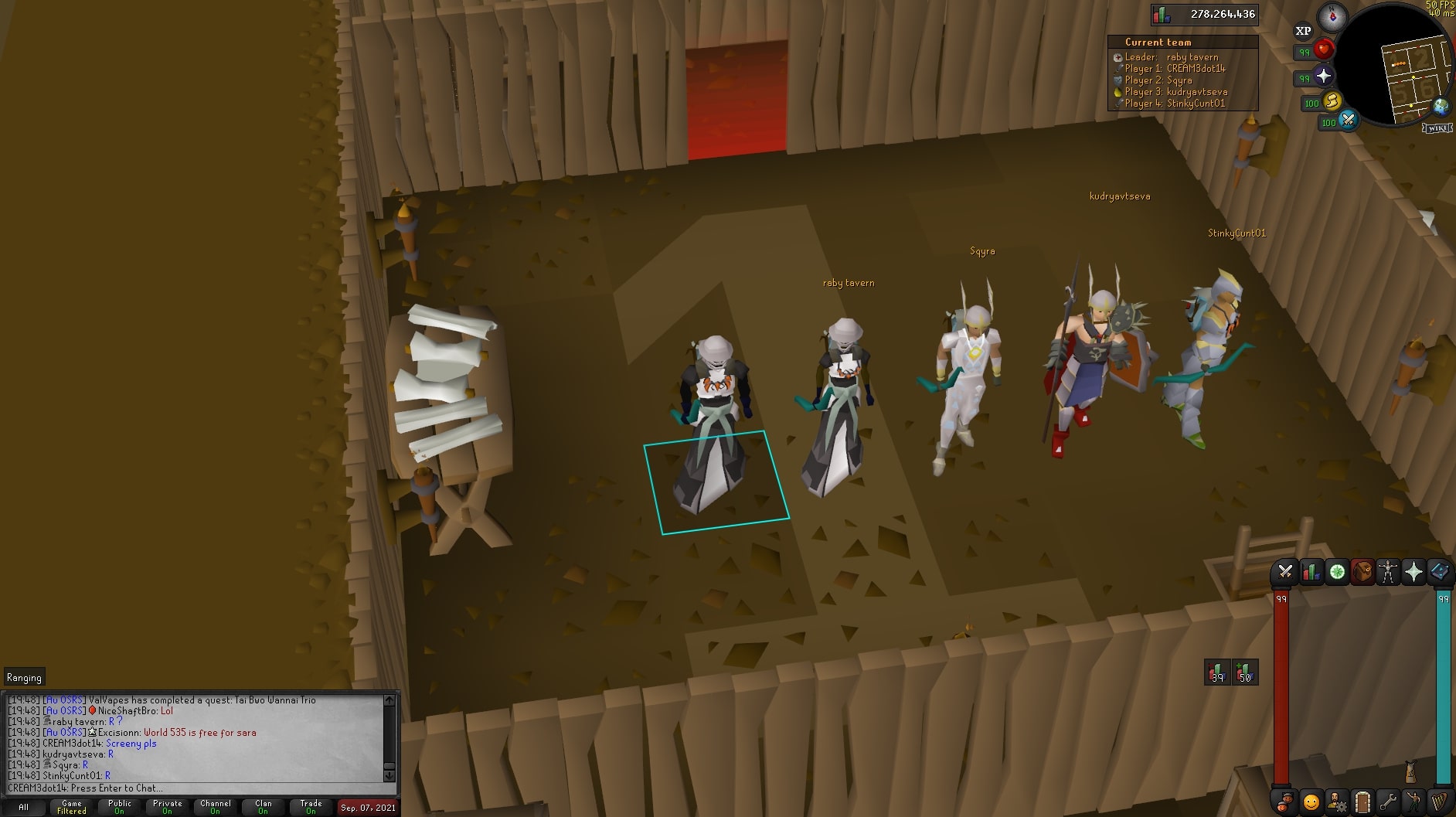 Au OSRS clan barb ass event