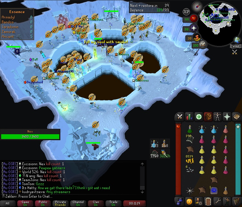 Au OSRS clan nex release event