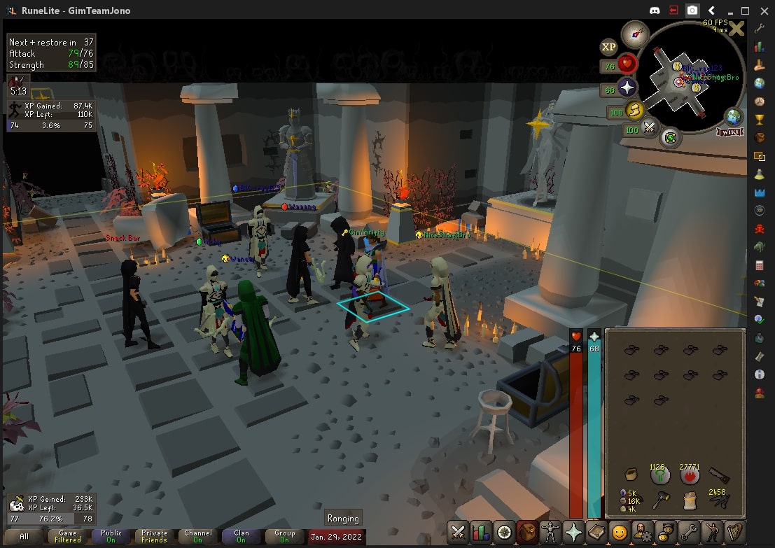 Au OSRS clan hallowed sepulture event