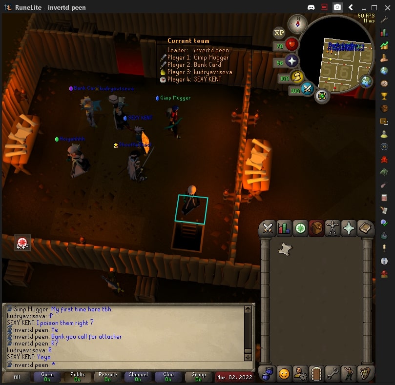 Au OSRS clan barbarian assault mass event